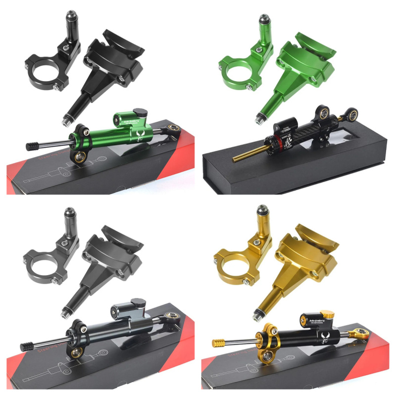 สำหรับ Kawasaki 500 2024 - ชุด - Steering Damper Stabilizer Kit Cnc บทวิจารณ์และราคา
